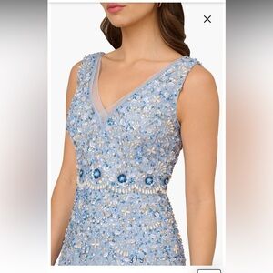 NWT Adrianna Papell Embellished Beaded V Neck Dress 4